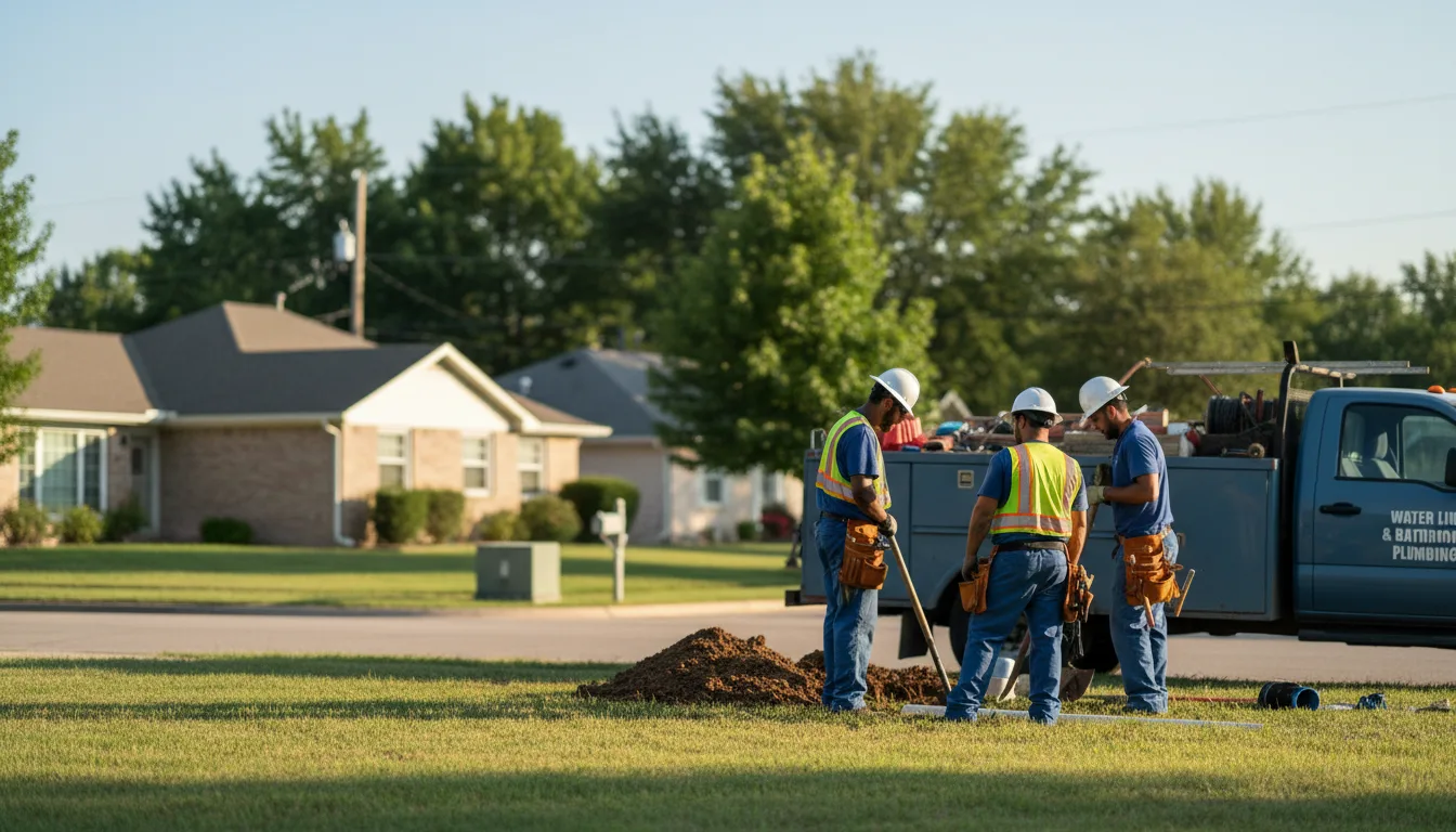 Residential water line and bathroom plumbing service in Mason City, NE